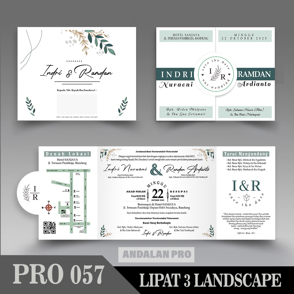 Jual PRO 057 LIPAT 3 Landscape Bahan Jasmine Tik 200 GSM Cetak