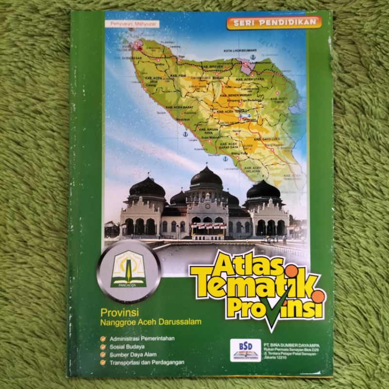 Jual ORIGINAL BUKU ATLAS TEMATIK PROVINSI PETA JAWA TIMUR JAWA TENGAH