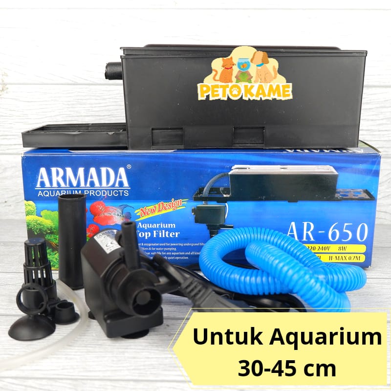 Jual Top Filter Box Armada Ar Paket Lengkap Untuk Aquarium