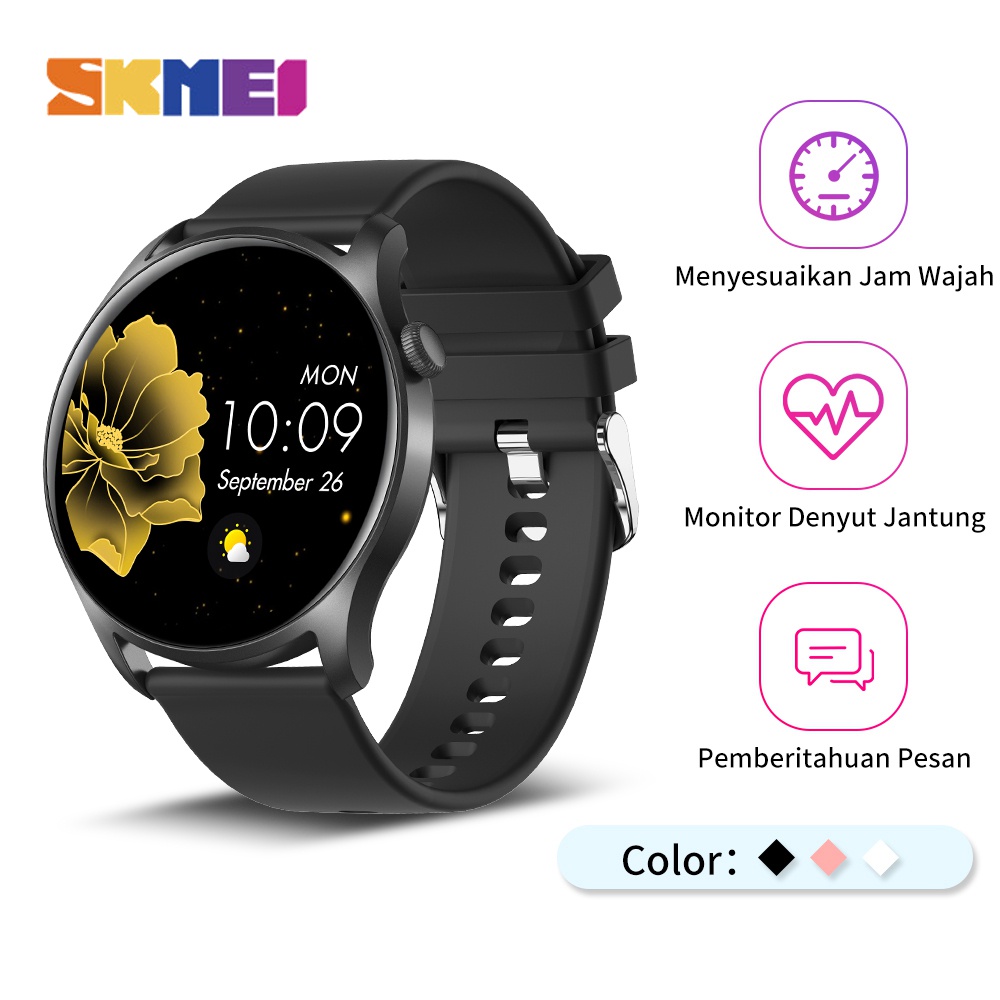 Jual Skmei Smartwatch Wanita Pria Full Touch Screen Sports Fitness