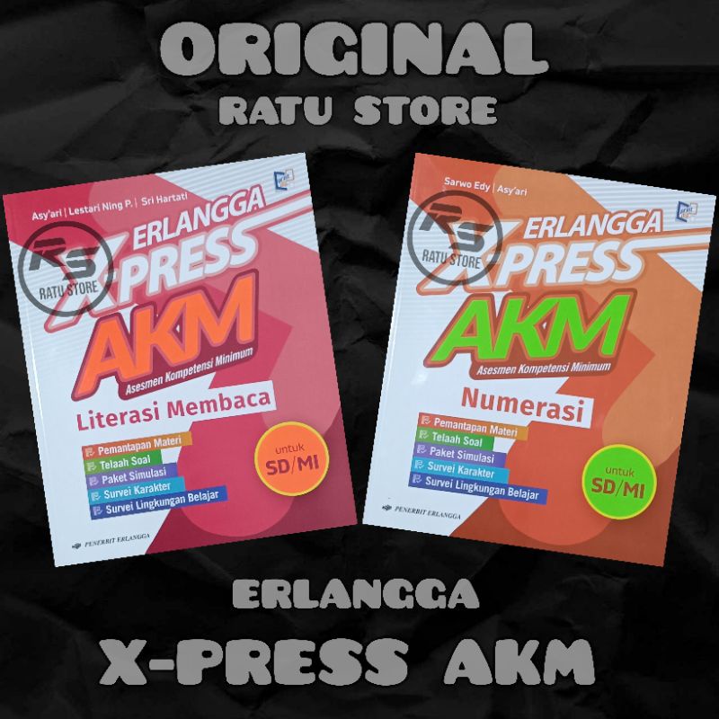 Jual Buku Erlangga Xpress AKM X Press AKM Literasi Membaca AKM Numerasi