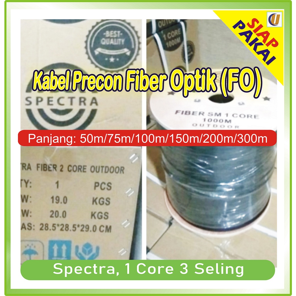 Jual Kabel Precon Fiber Optik Fo Meter Siap Pakai Core Seling