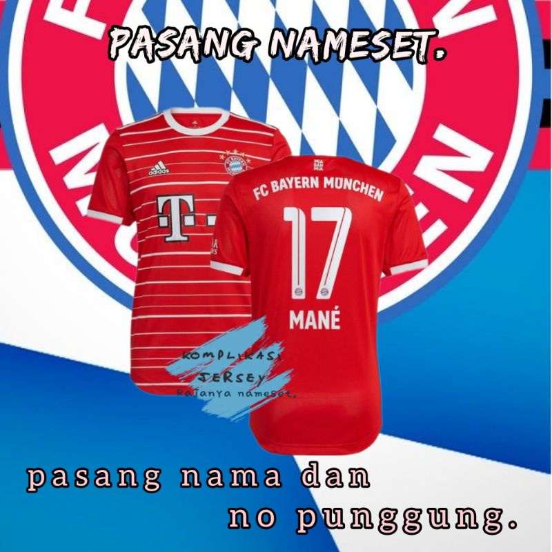 Jual Setelan Jersey Bayern Munchen Home 2022 2023 Shopee Indonesia