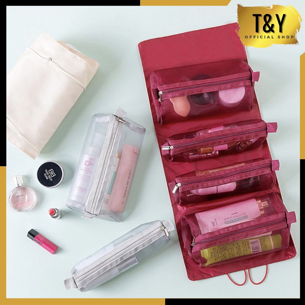 Jual T Y Tas Kosmetik Portabel 4IN1 Makeup Bag 4 In 1 Travel Multiungsi