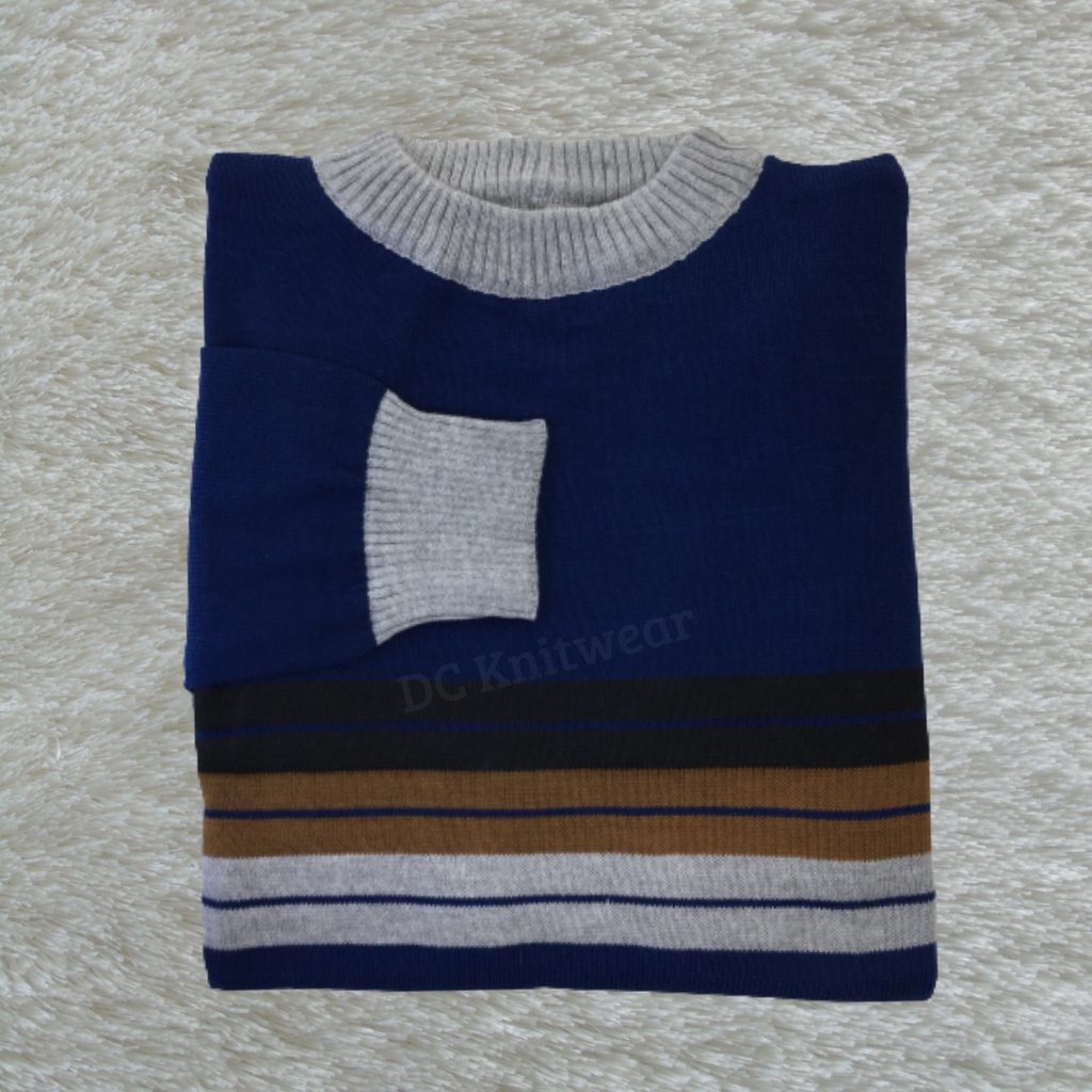 Jual DCKnitwear Sweater Rajut Model Oblong Polet Garis Dada