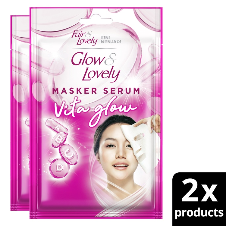 Jual Glow Lovely SHEET MASK MASKER WAJAH MULTIVITAMIN SERUM GLOWING