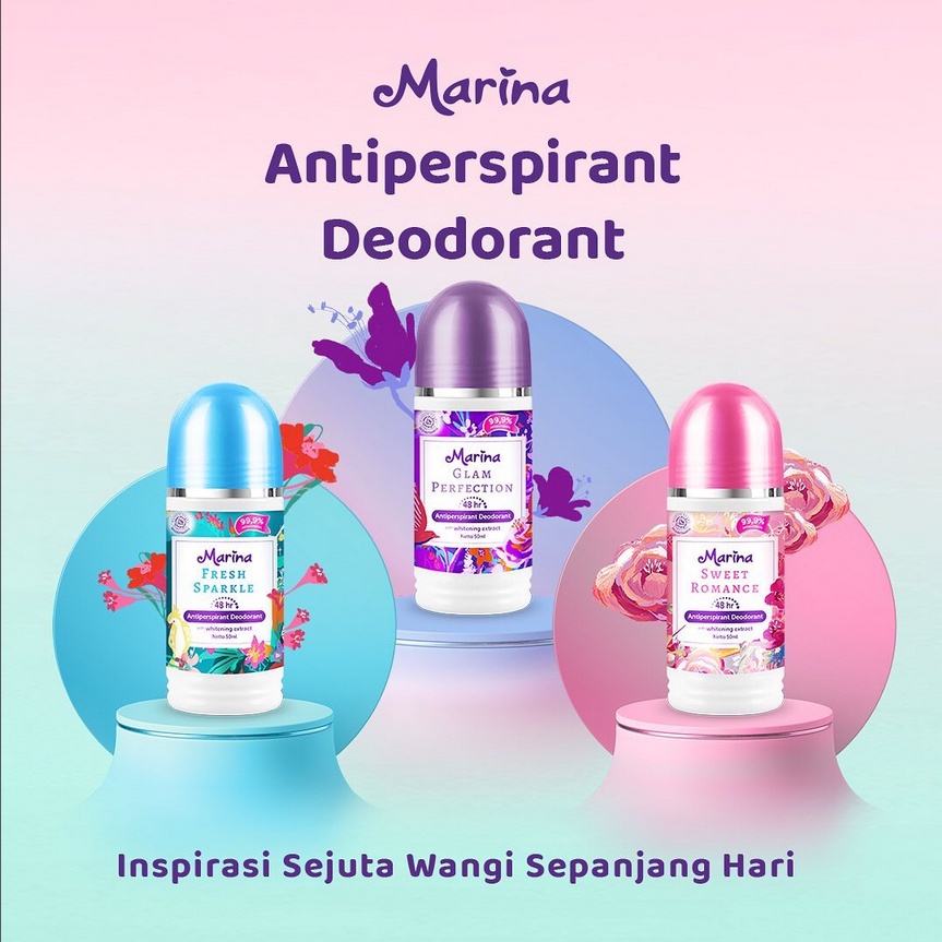 Jual Marina Antiperspirant Deodorant Roll On Ml Shopee Indonesia