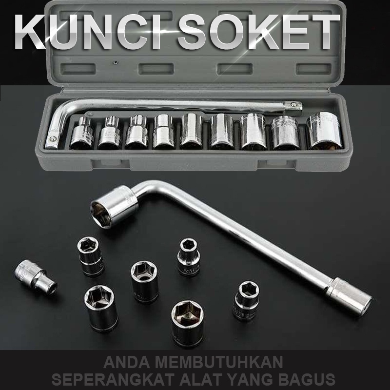 Jual Tool Kit In Kunci Sock Pas Shock Sok Obeng Alat Bengkel