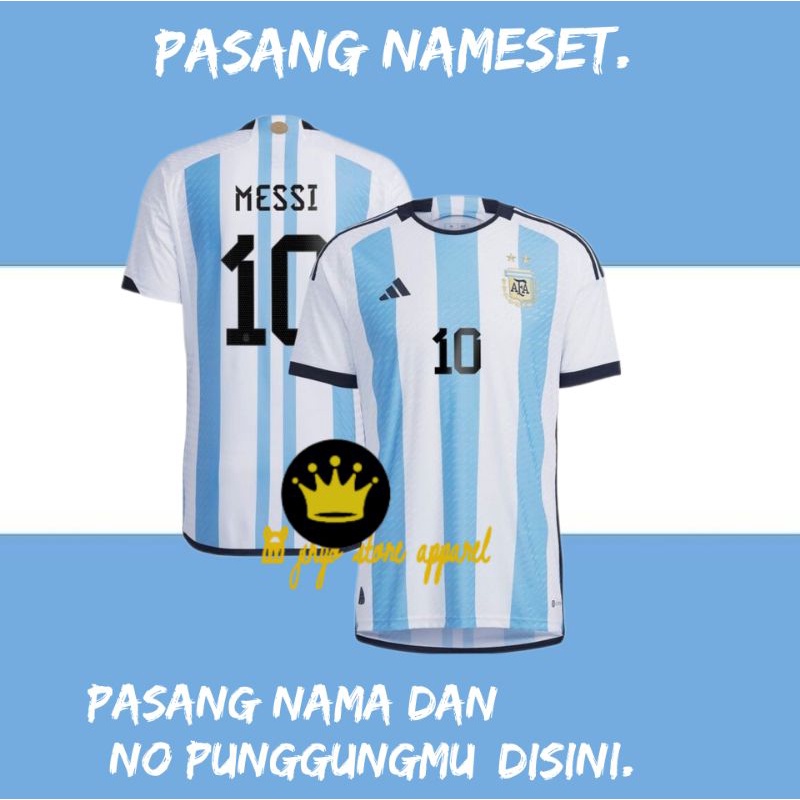 Jual Jersey Bola Negara Argentina New Grade Ori Import