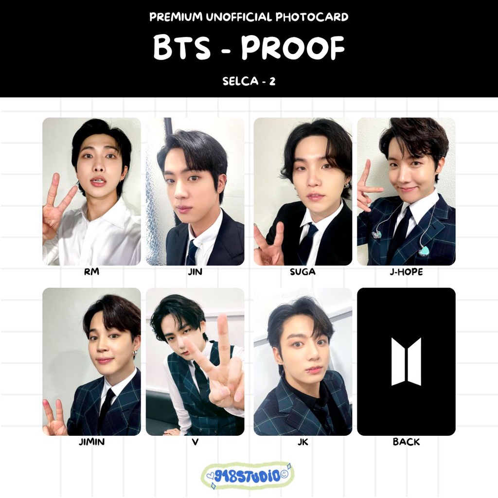 Jual Bts Proof Selca Version Unofficial Photocard Fanmade Poca