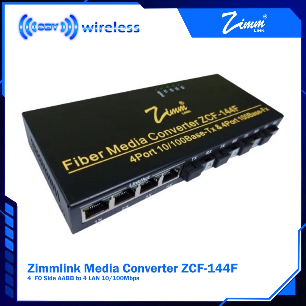 Jual Zimmlink Zcf F Media Converter Fo Aabb To Lan Mbps