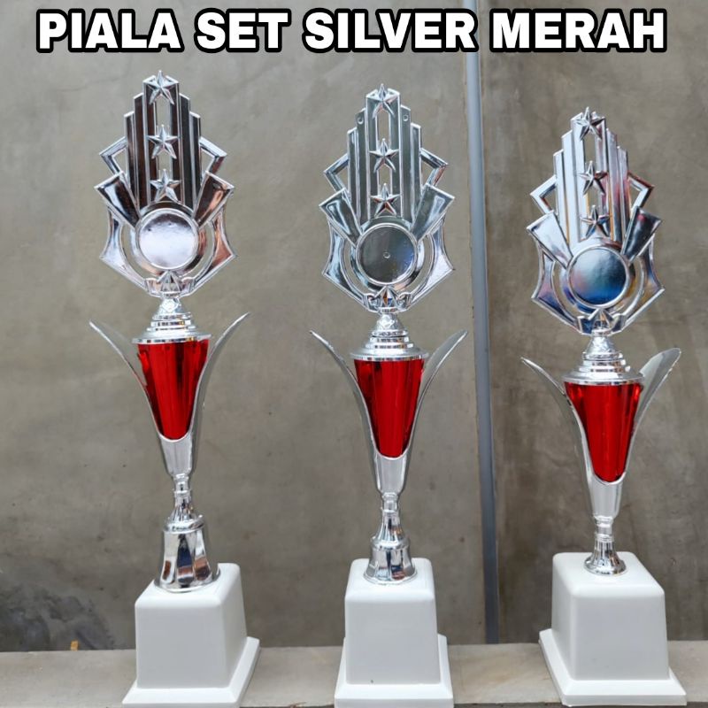 Jual PIALA SET SILVER MERAH 17 AGUSTUSAN Shopee Indonesia