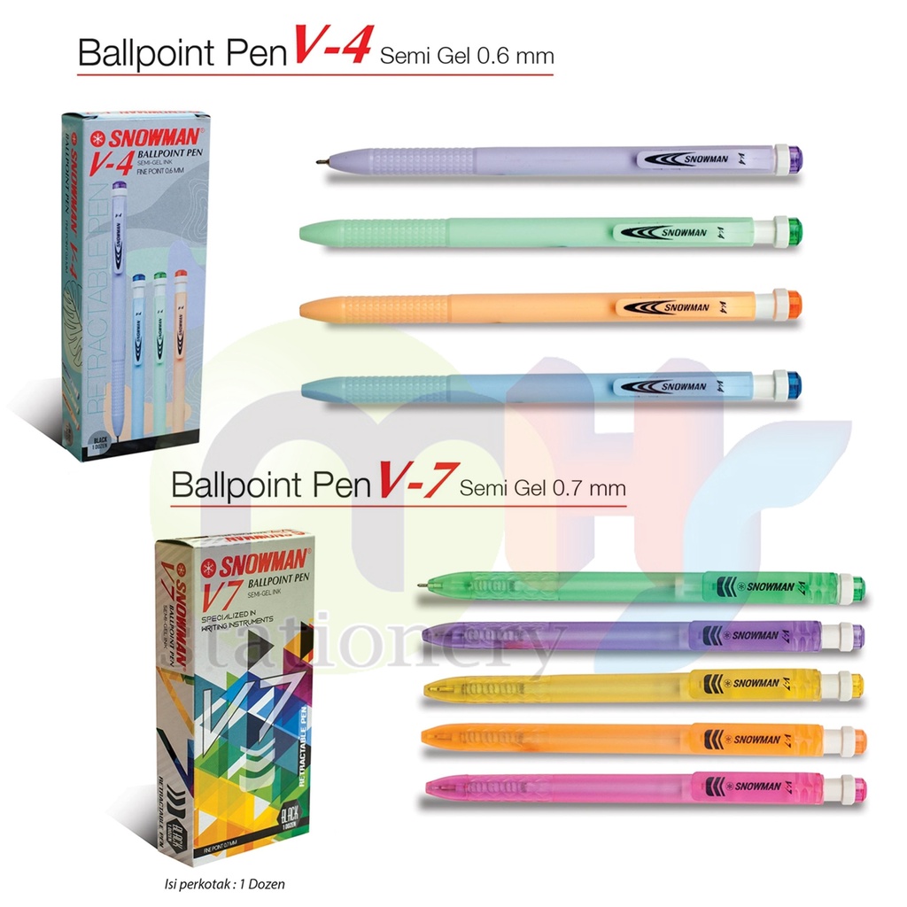 Jual Semi Gel Pen Pulpen Pena Snowman V V Mm Box Pcs