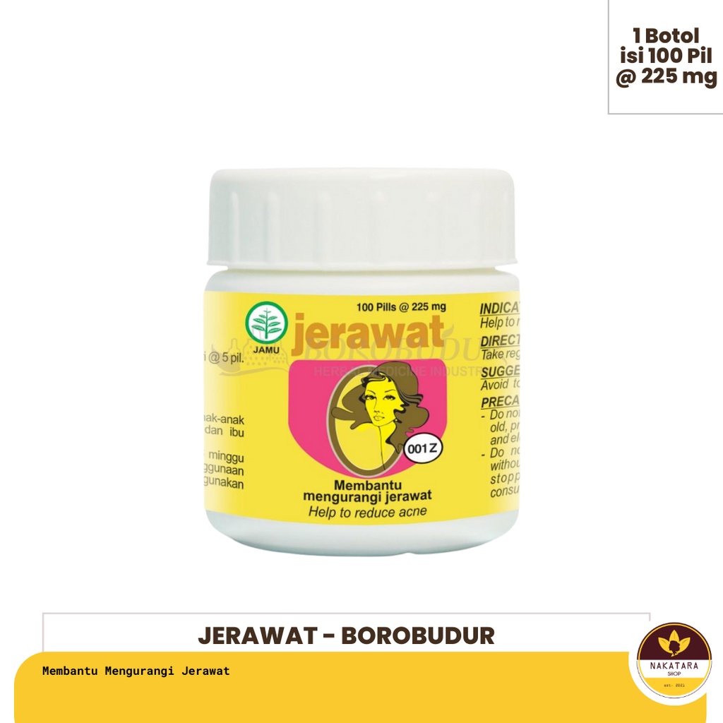 Jual JERAWAT BOROBUDUR Kemasan BOTOL Isi 100 PIL Shopee Indonesia