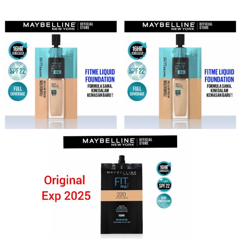 Jual Maybelline Fit Me Foundation Sachet Original Ml Shopee Indonesia