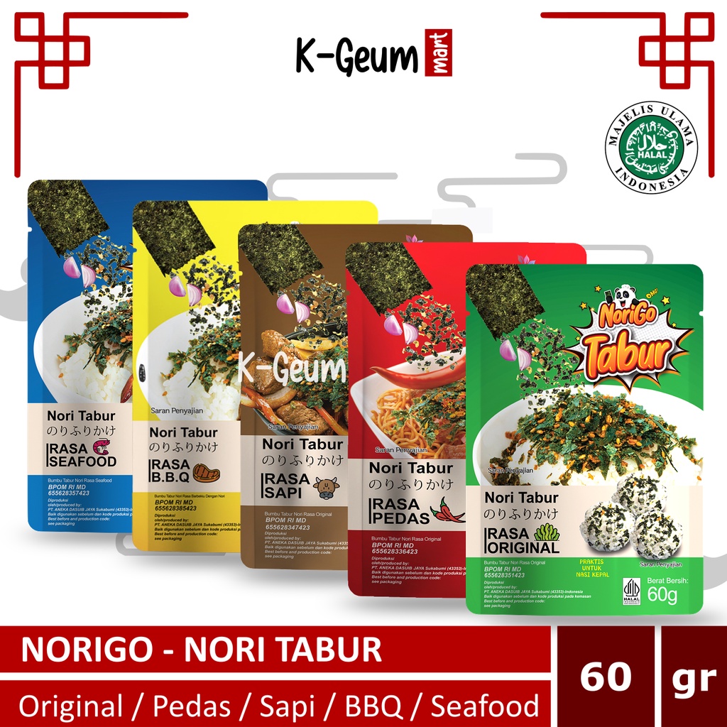 Jual Norigo Nori Tabur Rumput Laut Panggang Abon Nori Gram