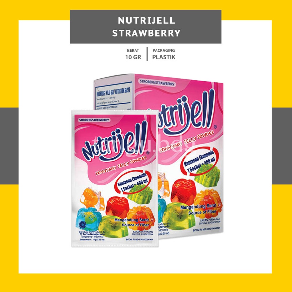 Jual NUTRIJELL JELLY POWDER 10G JELLY POWDER PUDING JELI SERBUK