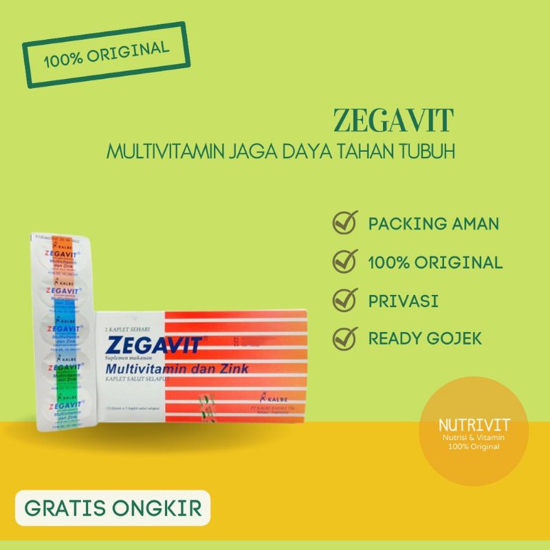 Jual ZEGAVIT MULTIVITAMIN DAN ZINK STRIP 6 TABLET Shopee Indonesia