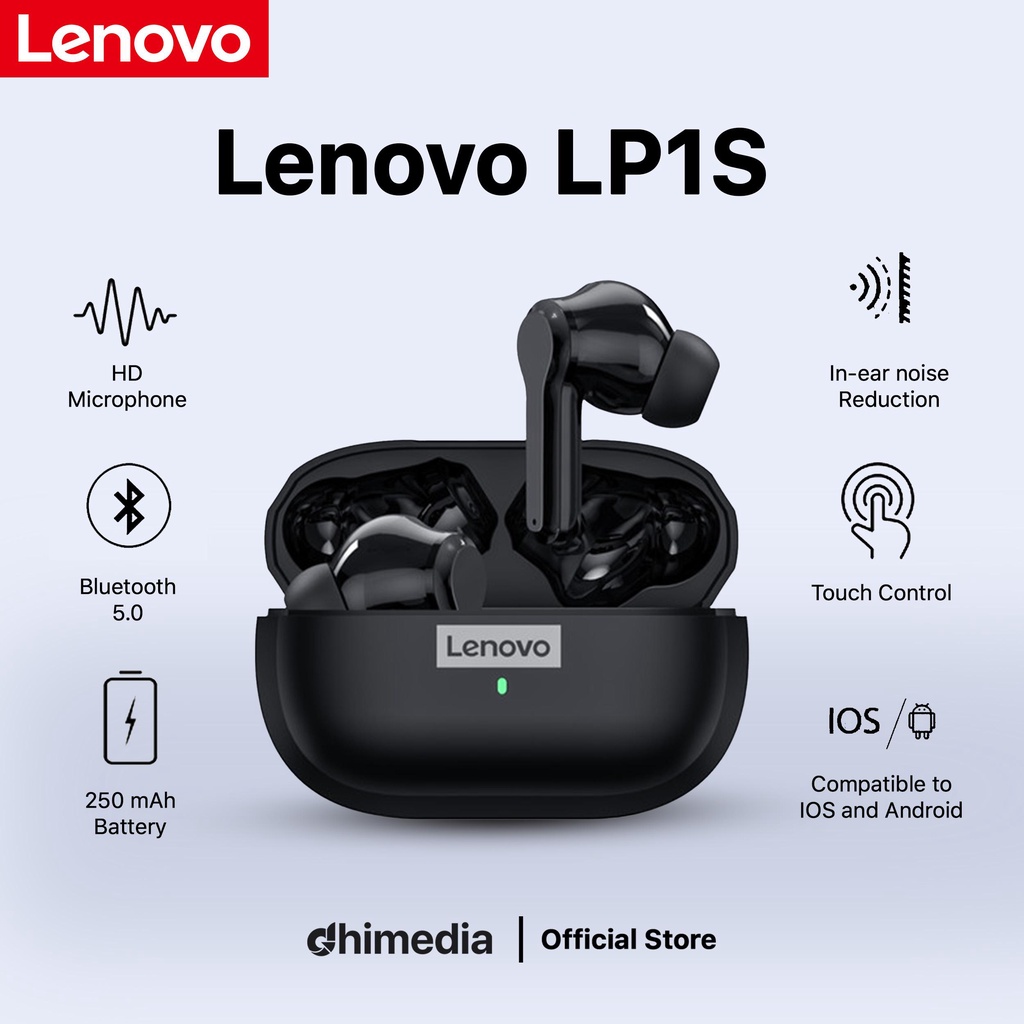 Jual Lenovo LP1S ThinkPlus TWS Earphone Bluetooth 5 0 Fast Charging