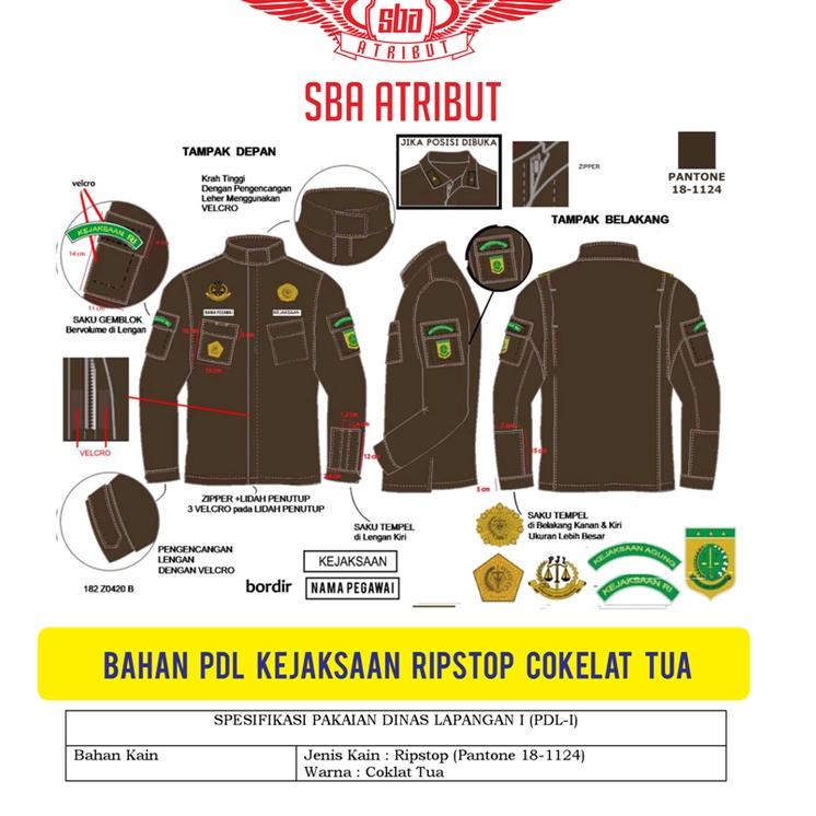 Jual BAHAN PDL KEJAKSAAN RIPSTOP RIPSTOK RISTOP RISTOK WARNA COKELAT