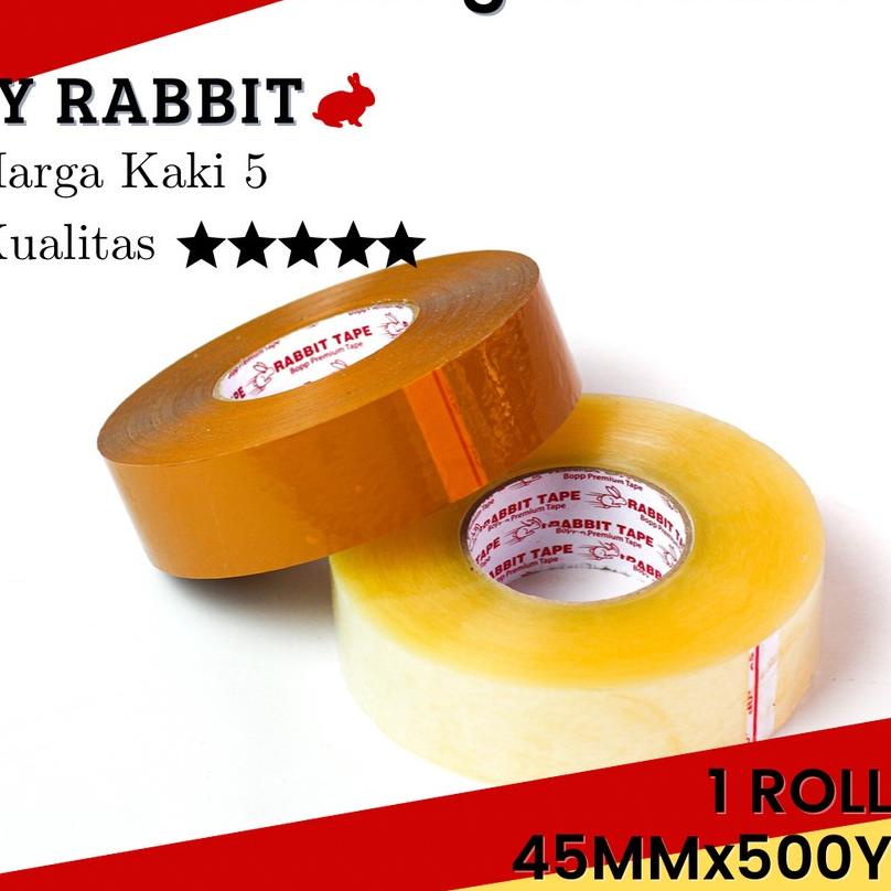 Jual Hot Lakban Rabbit Jumbo Yard Inc Meter Mm Isolasi