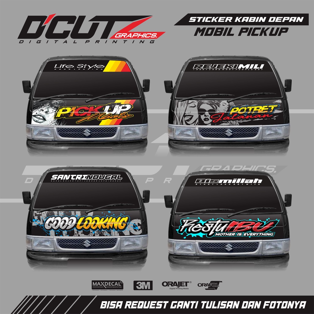 Jual Decal Sticker Kabin Mobil Pickup Futura T120ss L300 New Carry