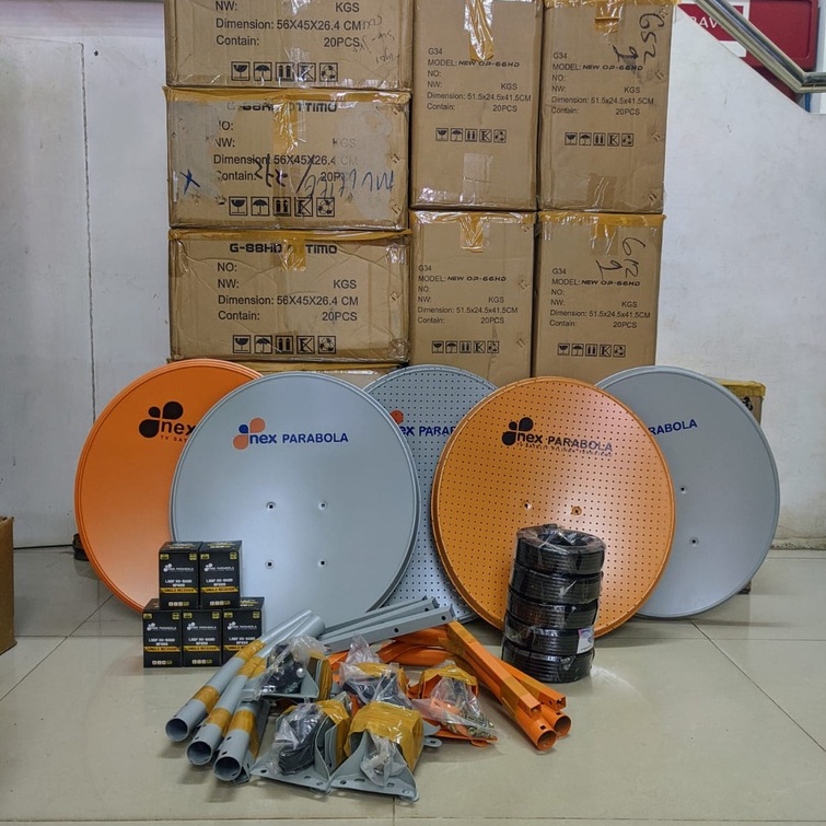 Jual 5 Set Dish Antena Parabola Mini ODU 45cm Kvision Optus Nex