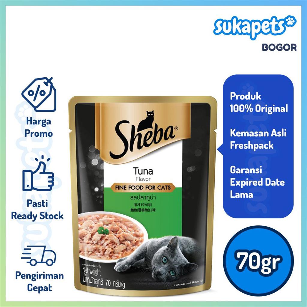 Jual Sheba Pouch Tuna Makanan Kucing Basah Wet Food 70gr Shopee Indonesia