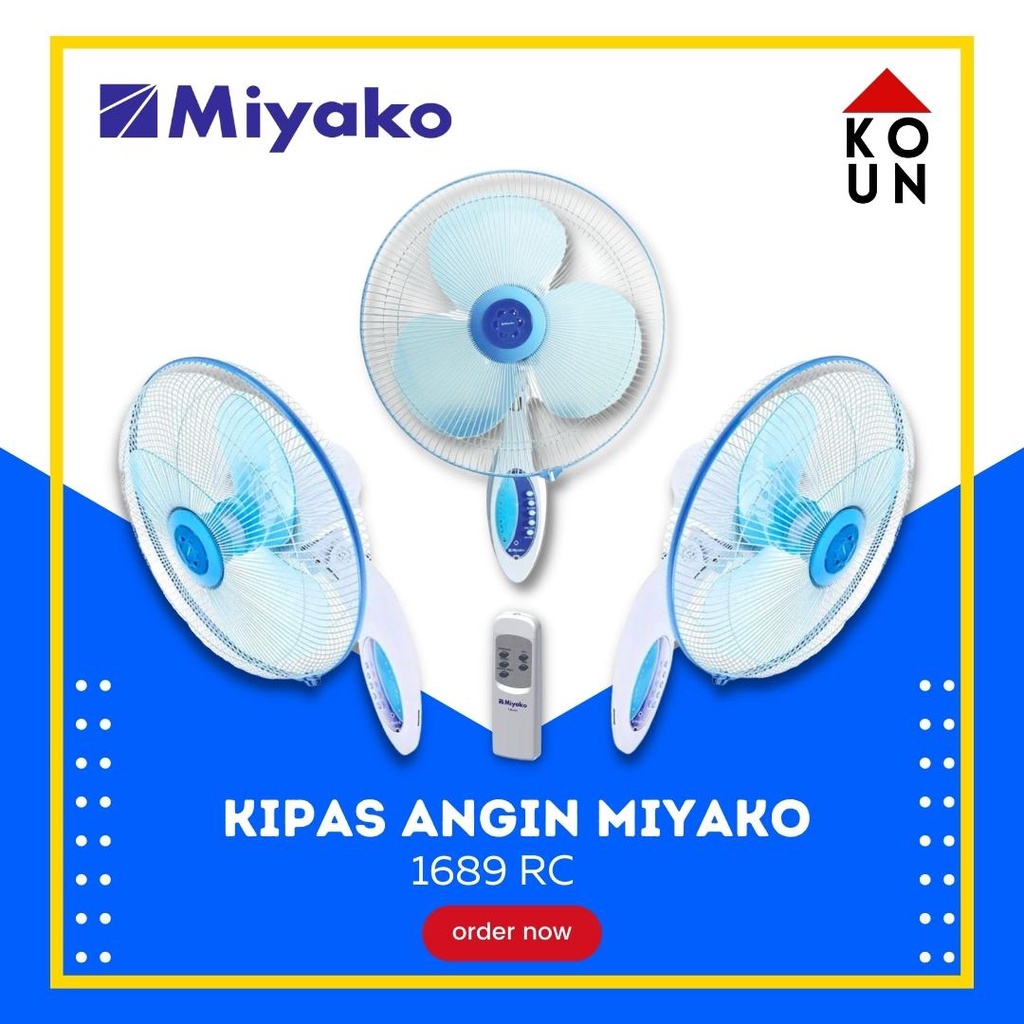 Jual COD READY Miyako KIPAS ANGIN Dinding KAW 1689 RC KAW1689 RC