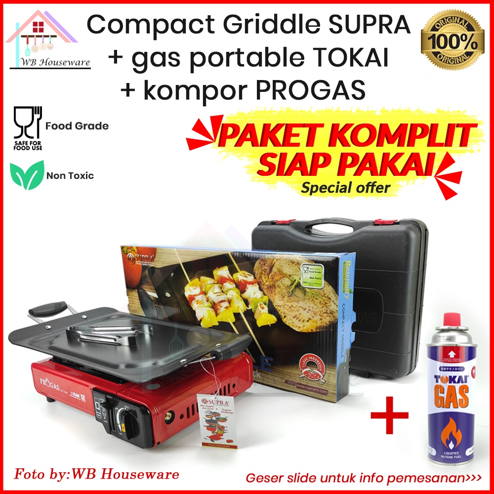 Jual Panggangan Set Compact Griddle SUPRA Kompor Portable 2in1