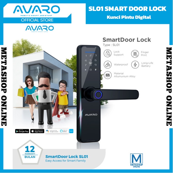 Jual Avaro Sl Smart Door Lock Kunci Pintu Digital Fingerprint Rfid