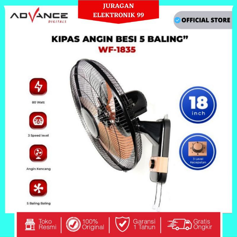 Jual Advance Kipas Angin Dinding Inch Wf Baling Besi Shopee