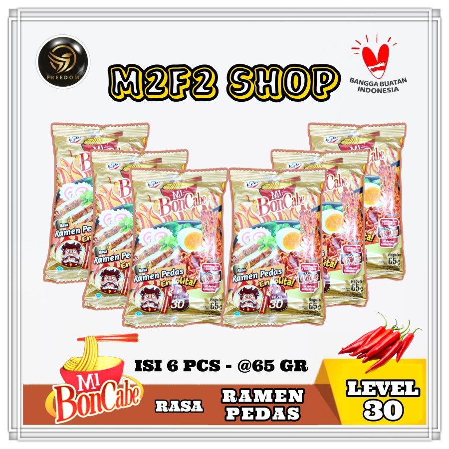 Jual Mie Kuah BonCabe Level 30 Ramen Pedas Endolita 65 Gr Kemasan 6