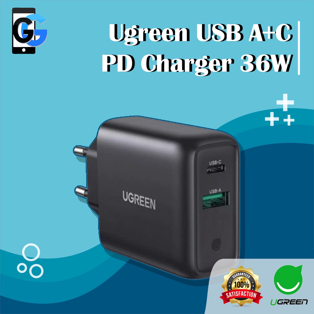 Jual Ugreen Usb C Charger W Dual Port Power Supply Pd Qc