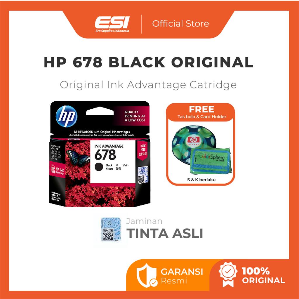 Jual HP 678 Black Original Ink Advantage Cartridge CZ107AA Shopee