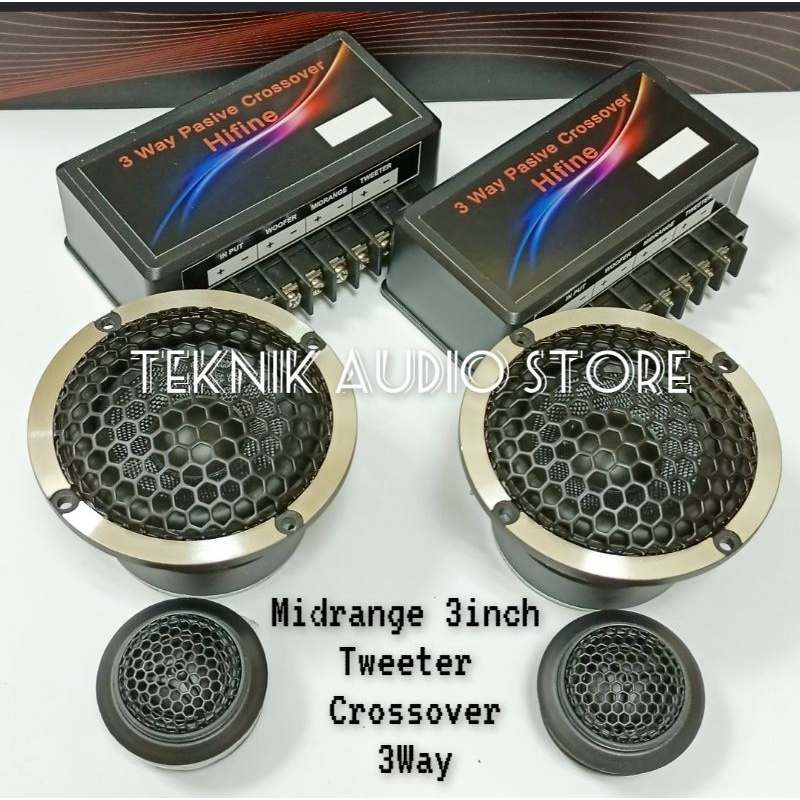 Jual Speaker Way Midrange Inch Tweeter Hifine Plus Crossover Way