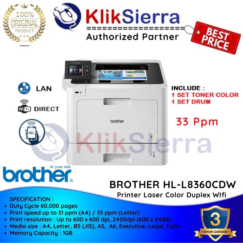 Jual Brother Hl L Cdw L Cdw Laser Colour Duplex Network