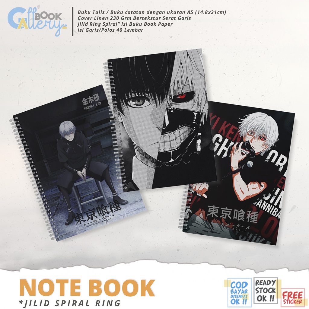 Jual SP Buku Tulis Buku Catatan Note Book Anime Tokyo Ghoul