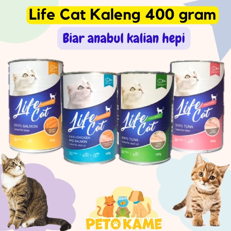 Jual Life Cat Kaleng Gram Lifecat Makanan Kucing Basah Wet Food