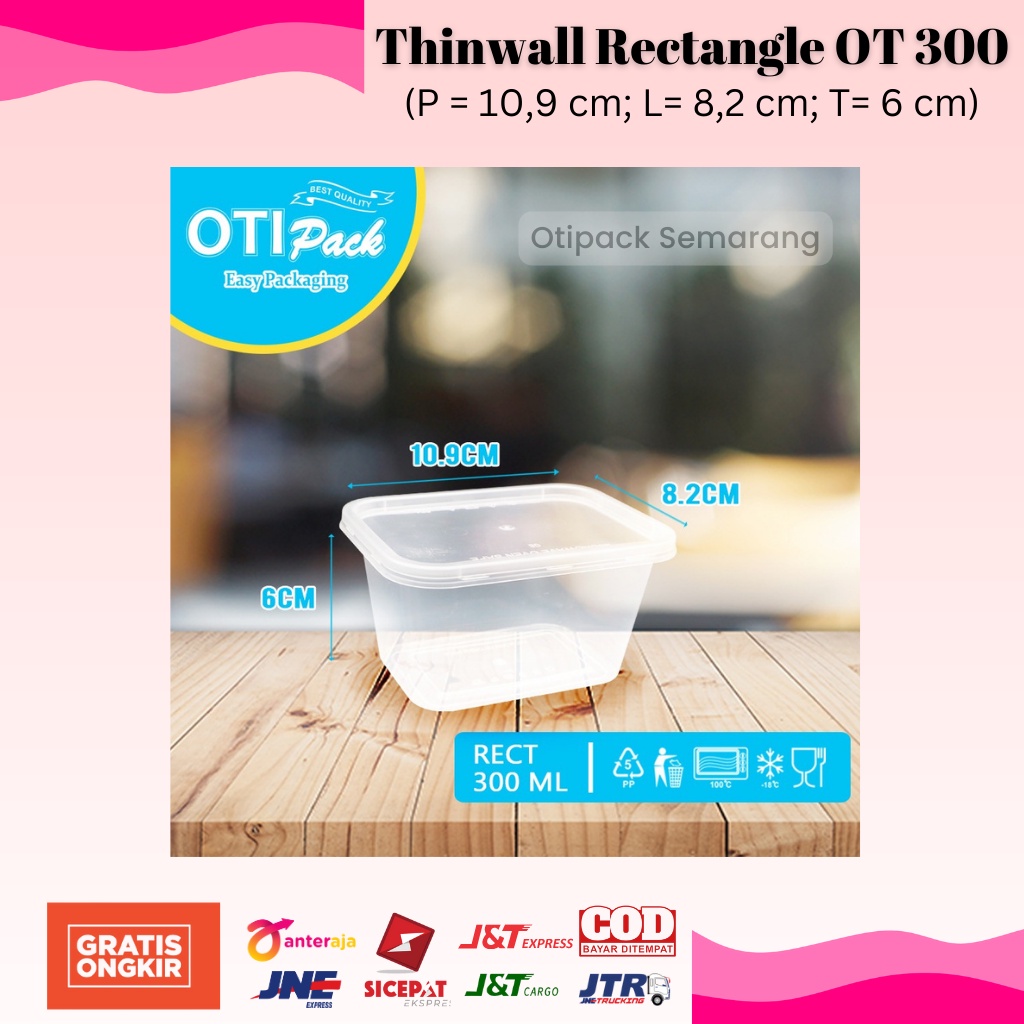 Jual Otipack Thinwall Rectangle Persegi Panjang Food Container