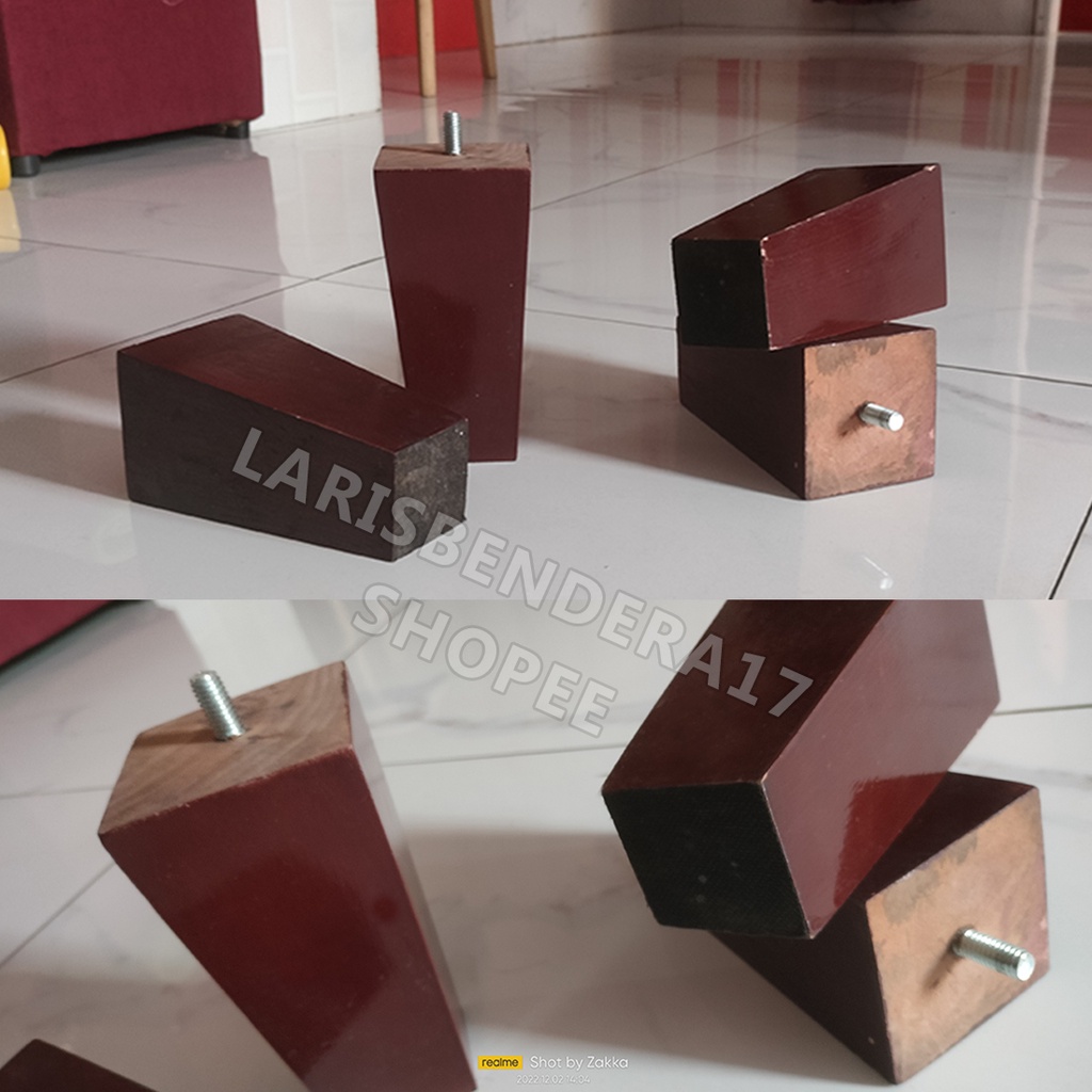 Jual Kaki Sofa Kayu Jati Kotak Piramid Shopee Indonesia