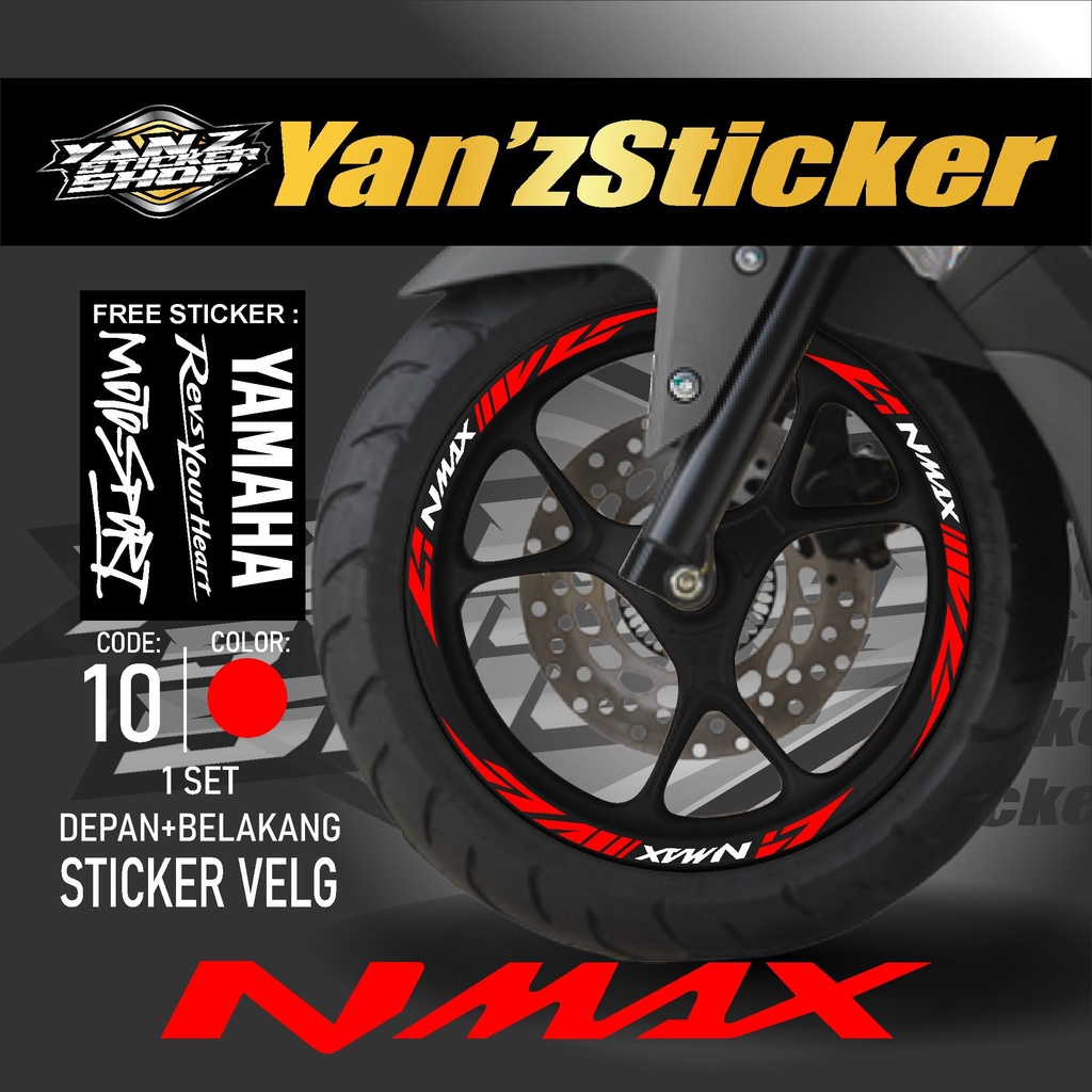 Jual Aksesoris Stiker Cutting Sticker List Velg Motor Yamaha Nmax New