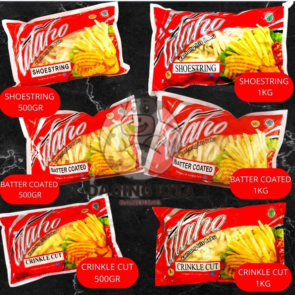 Jual Idaho Kentang Iris Beku Varians Shoestring Batter Coated Crinkle