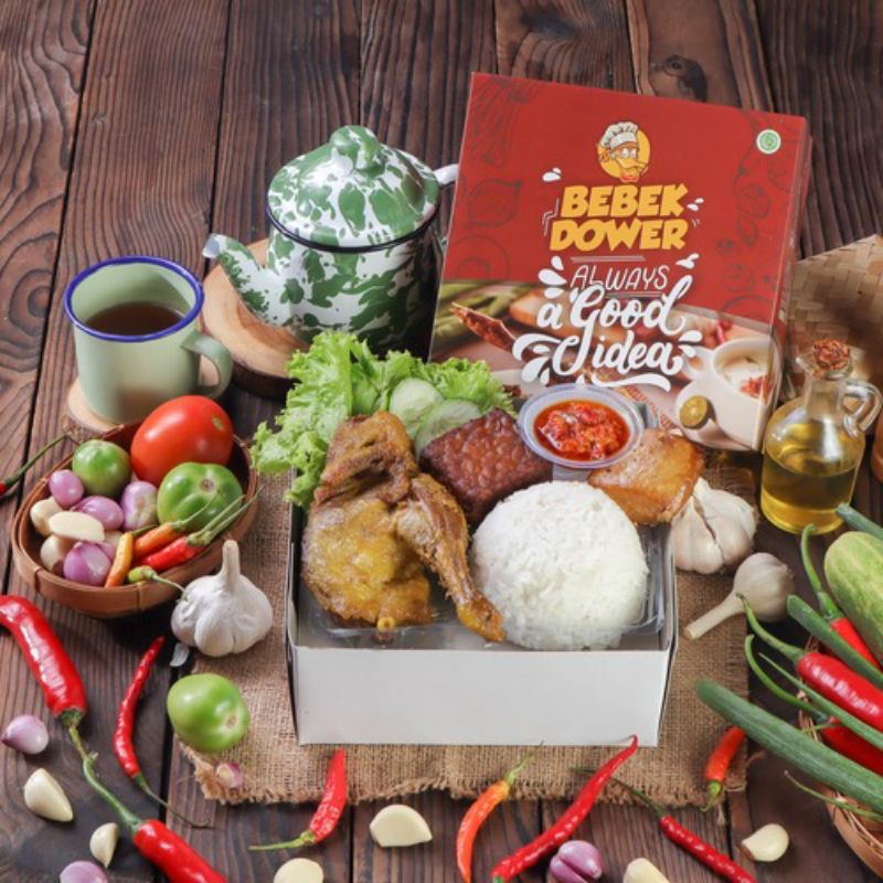 Jual Nasi Box Nasi Kotak Bebek Goreng Hemat Sambal Dower Tahu Tempe