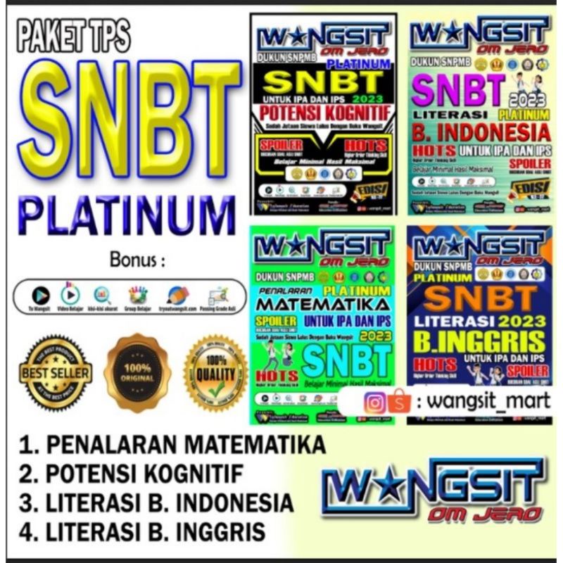 Jual TPS SNBT 2023 ORI Buku Wangsit OM JERO UTBK SNBT 2023 PLATINUM