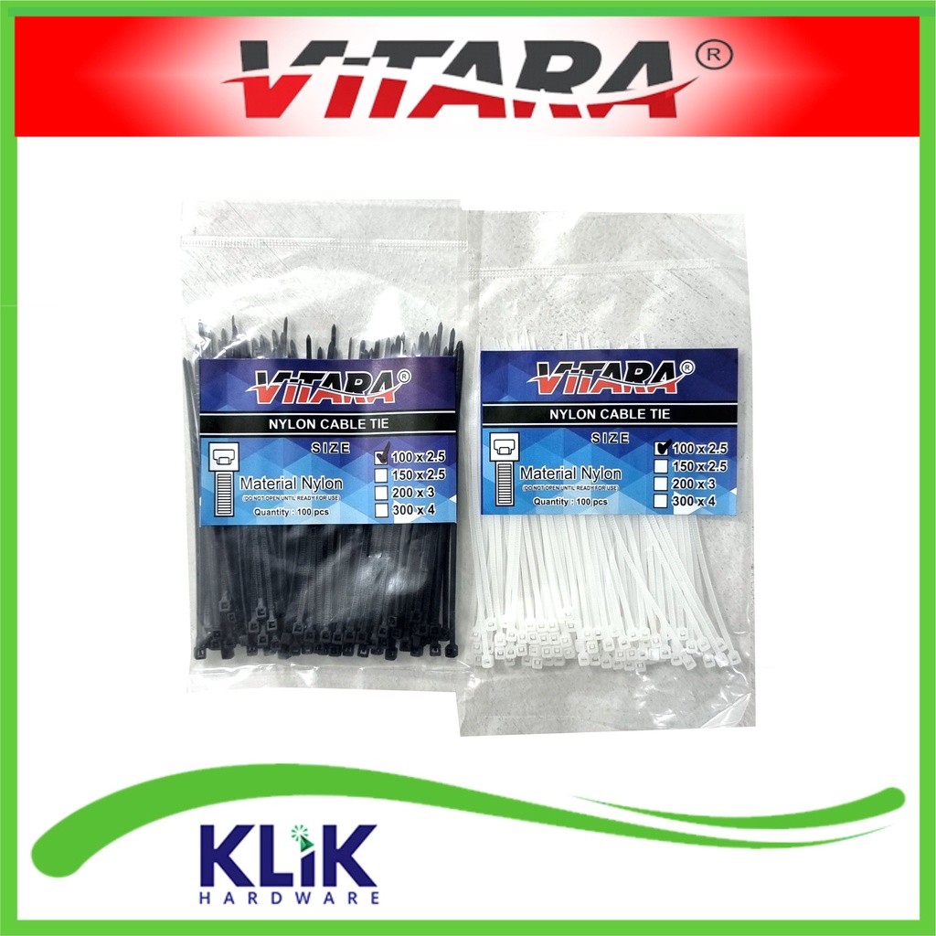 Jual Vitara Kabel Ties 10 Cm 100 Mm Tali Tis Pengikat Nylon Cable Tie