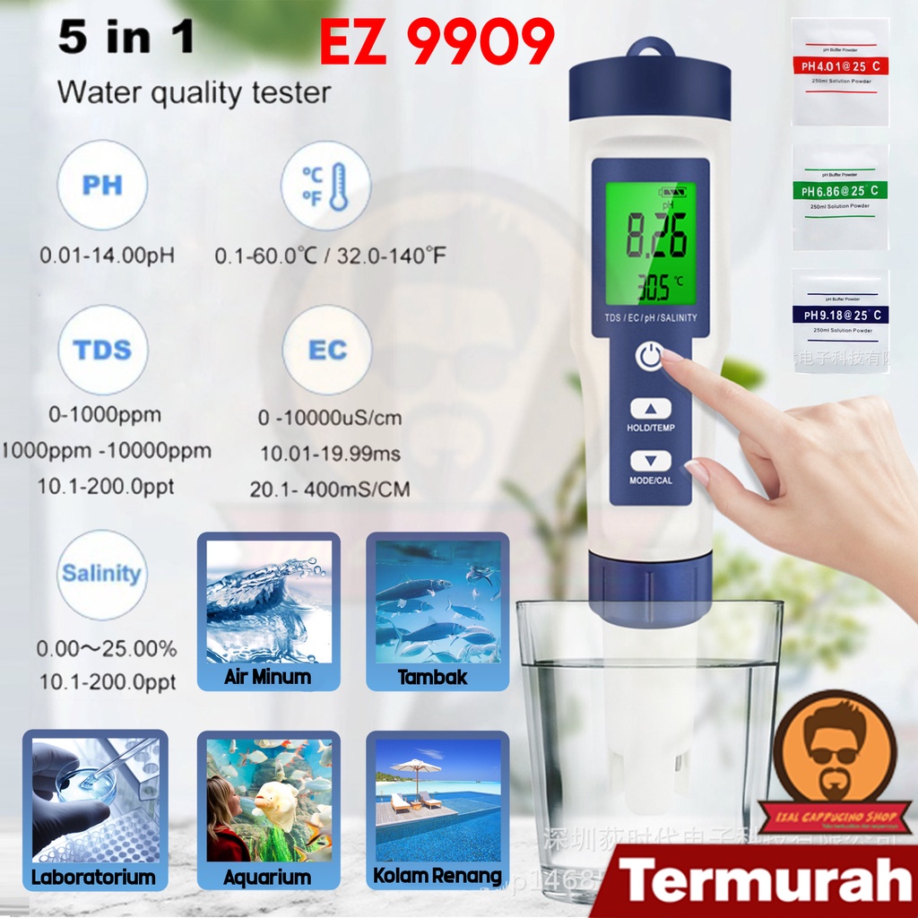 Jual In Testing Meter Ez Ph Meter Tds Ec Salinity