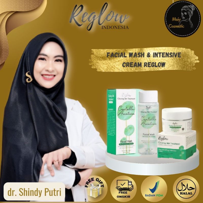 Jual REGLOW GLOWING FACIAL WASH DAN CREAM REJUVENATING INTENSIVE REGLOW