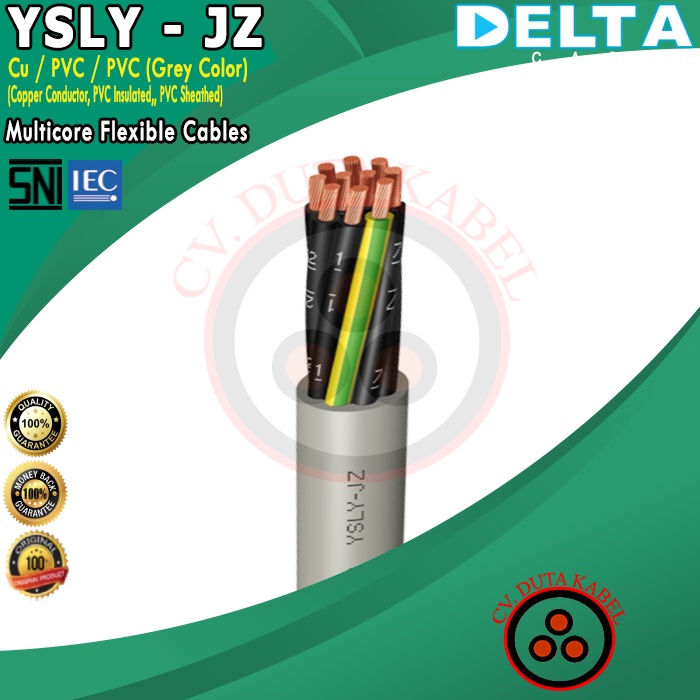 Jual Kabel YSLY JZ 10x0 75 Mm2 DELTA 10x0 75mm2 10x0 75 Mm2 10x0 75mm2