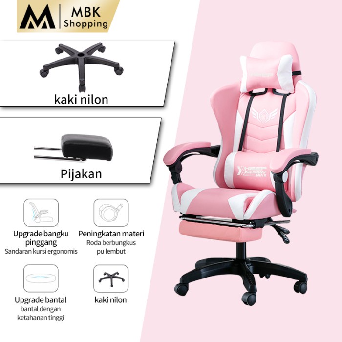 Jual Kursi Mbk Kursi Gaming Kursi Gaming Murah Terbaik Pink Shopee